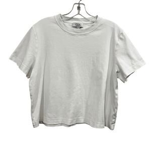 Cos Boxy Fit White T Shirt Size Large Women’s Short Sleeve Crew Neck